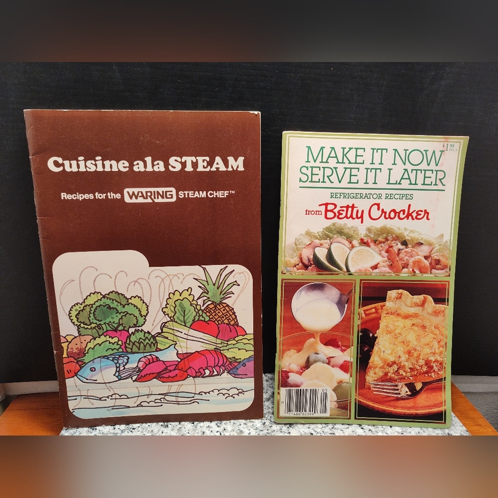 Betty Crocker & Waring Cookbooks. 2 Lot Bundle.